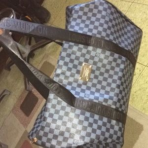 Louis Vuitton duffel bag.